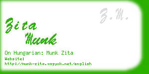 zita munk business card